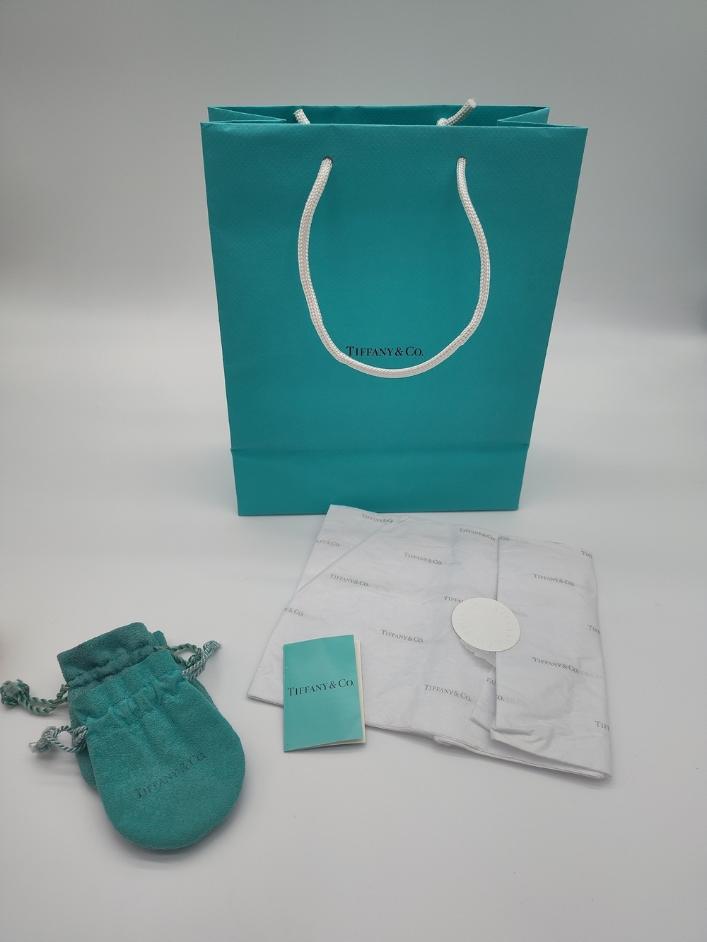 TIFFANY & CO. Gift Bag Tissue Dust Pouches Boutique Packaging Set EUC
